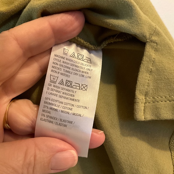 Belle Kim Gravel green soft long sleeve top size medium - Picture 4 of 5